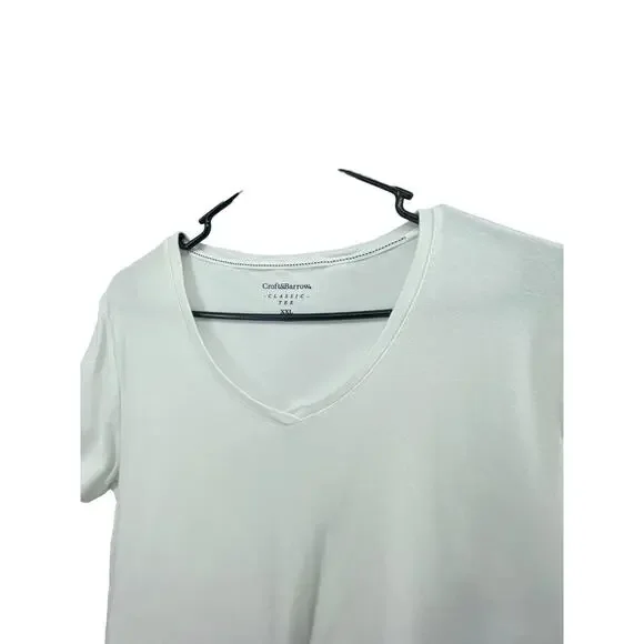 Croft & Barrow White Short Sleeve V-Neck The Classic Tee Women's Size XXL - Picture 4 of 6